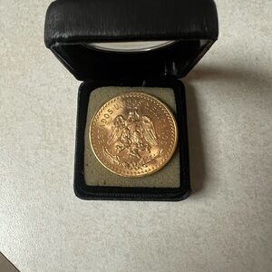 Gold Coin in Black Display Case